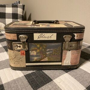 Chic Black Travel Case with Metal Accents